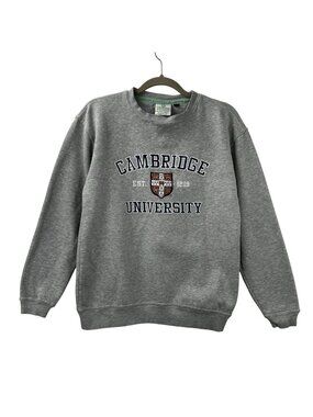 Cambridge University Sweatshirt Adult Small Gray Embroidered Crest Official